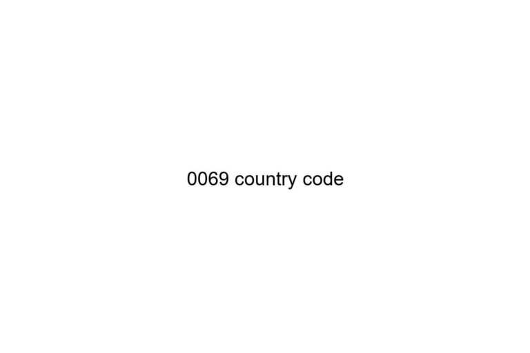 0069 country code