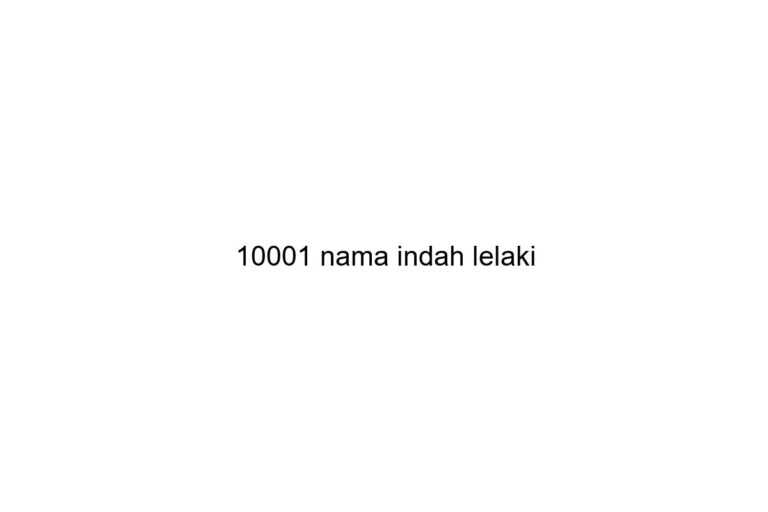 10001 nama indah lelaki