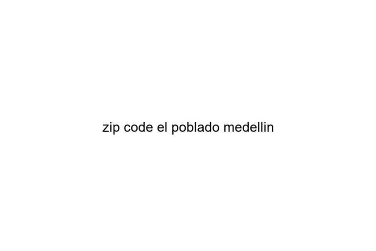 zip code el poblado medellin