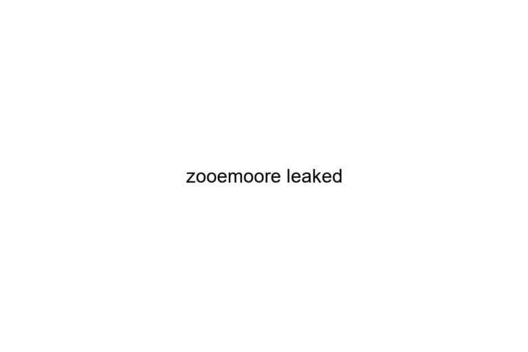 zooemoore leaked