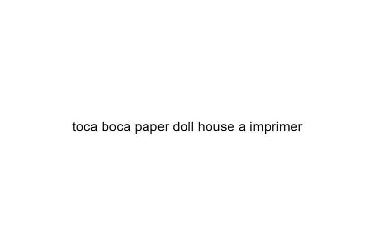 toca boca paper doll house a imprimer